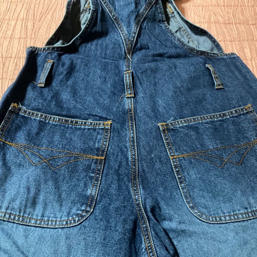 Women’s New Carolina Blues since 1986 Bib Overalls Lace Up Front - Picture 6 of 16